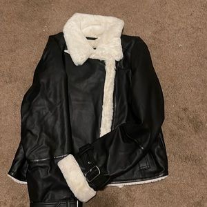 Hollister Black leather jacket